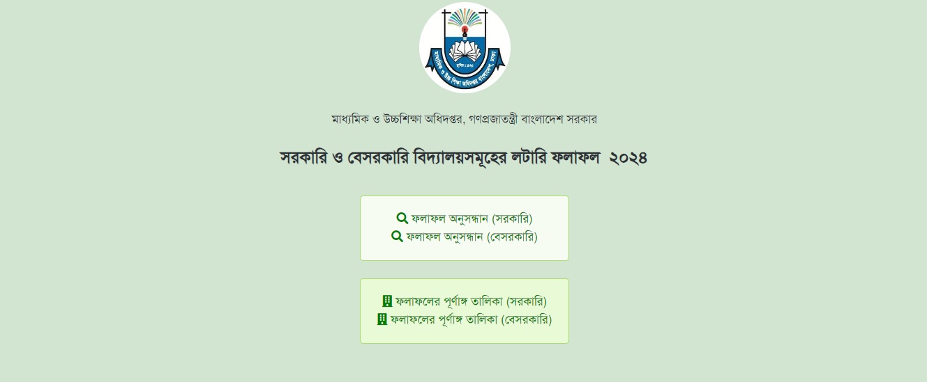 Motijheel Model School Admission Lottery Result 2024