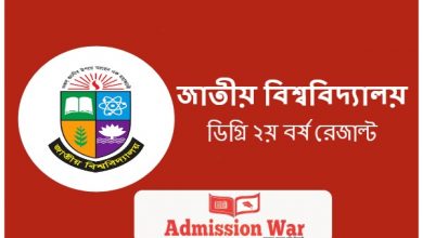 জাতীয় বিশ্ববিদ্যালয় ডিগ্রি ২য় বর্ষ রেজাল্ট