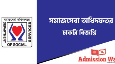 সমাজসেবা নিয়োগ বিজ্ঞপ্তি